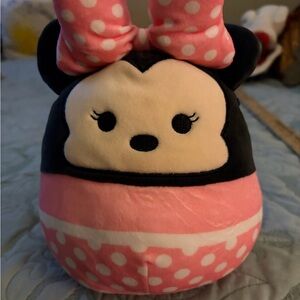 Disney Pink and White Polka Dot Squishmellow Minnie Mouse